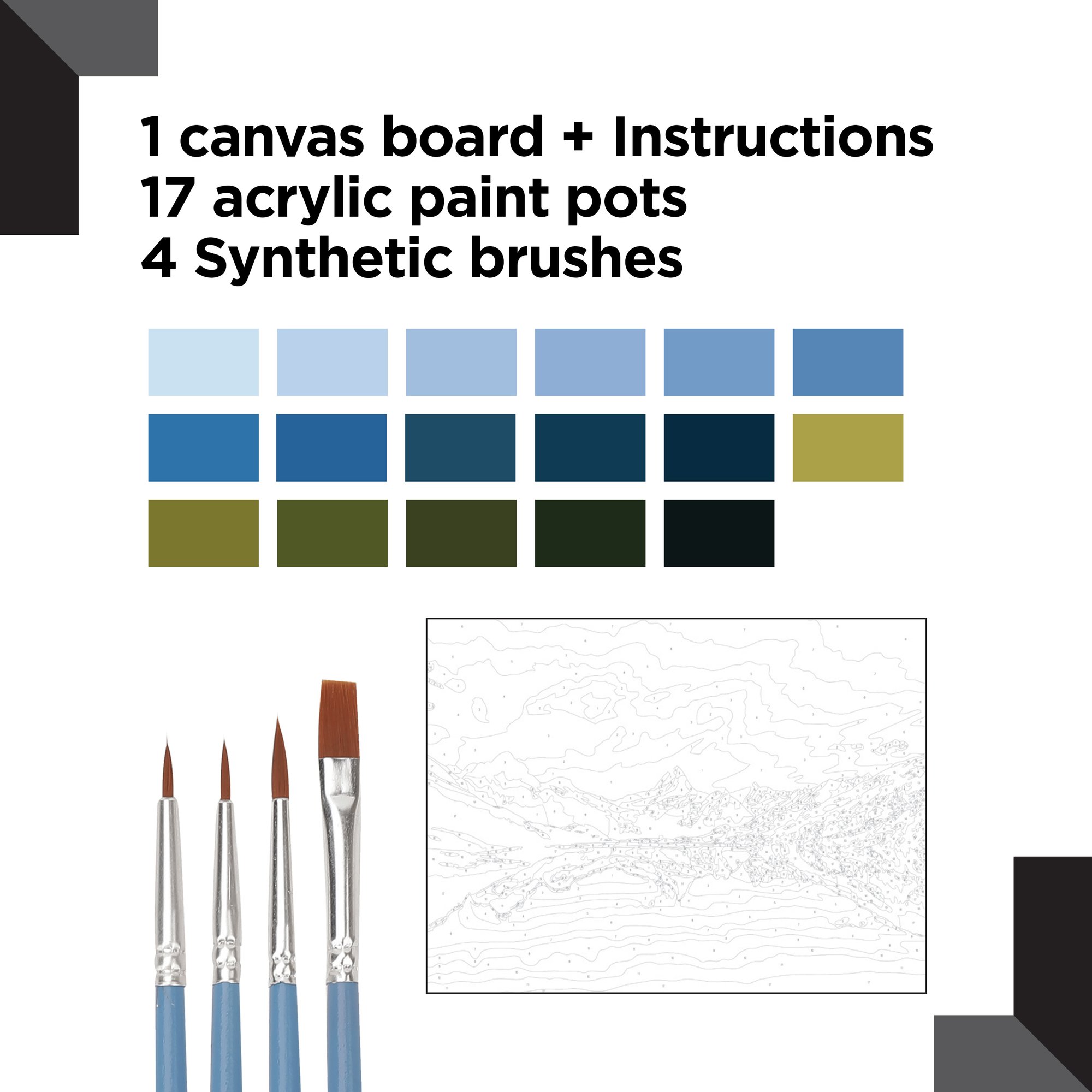 Paint by Numbers for Adults - Mountain Landscape - Image 4