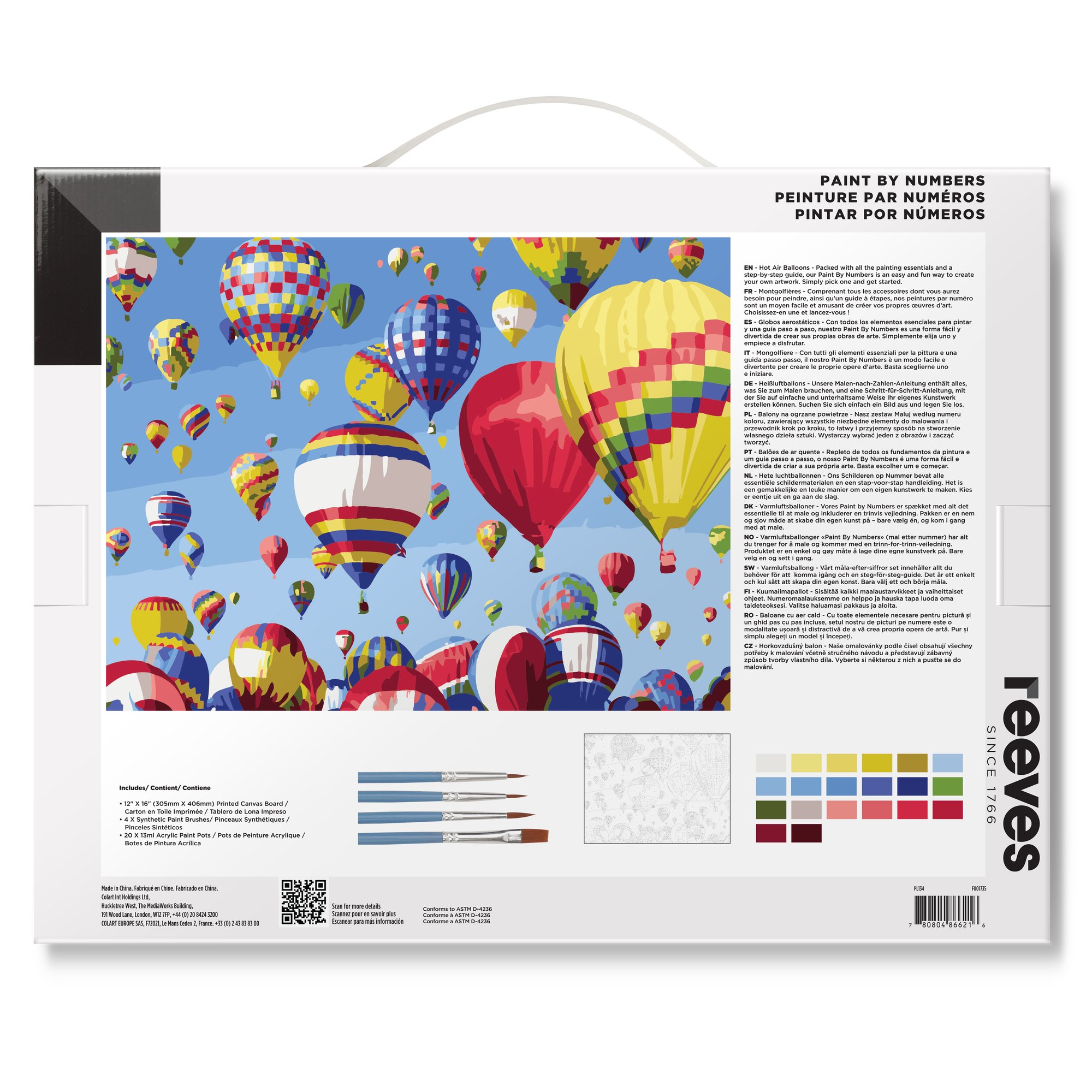 Paint by Numbers for Adults - Hot Air Balloons - Image 2